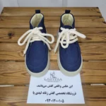 نیم‌ بوت  سرمه‌ای زنانه مارین بند دار - تصویر 3